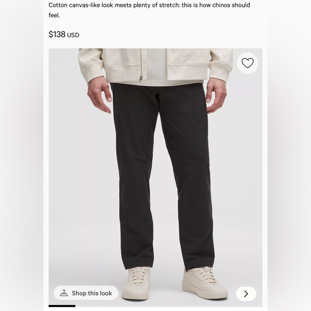 Lululemon Men’s ABC trouser size 36/32 New with tags